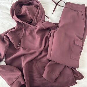 32 Degrees Women's Burgundy Hoodie and Jogger Set